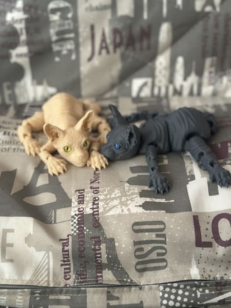 3D фігурка кіт сфінкс | Шарнірна рухома іграшка 508 фото