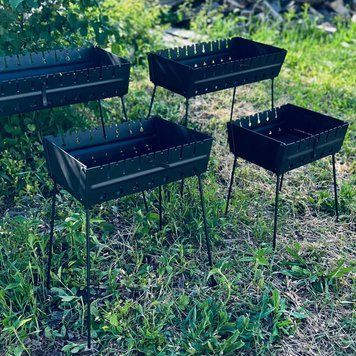 Мангал валіза на 6 шампурів 2 мм 2108-2 фото