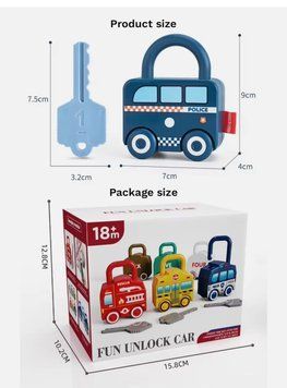 Набір іграшкових замків &ldquo;Unlock Car&rdquo; | 6 машинок з ключами для дітей від 1,5 року 134 фото